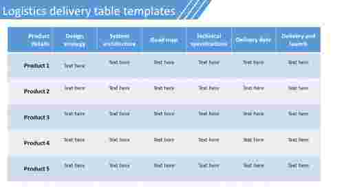 A six noded table templates for powerpoint